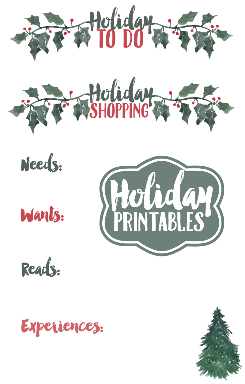 Holiday Printables