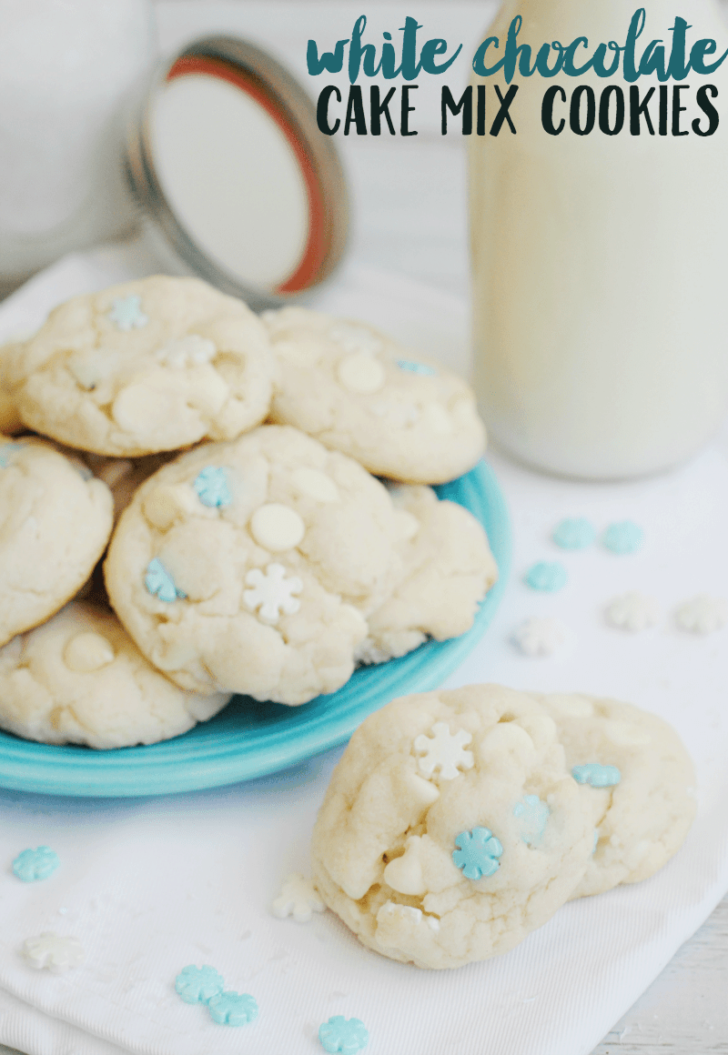 White Chocolate Cake Mix Cookies