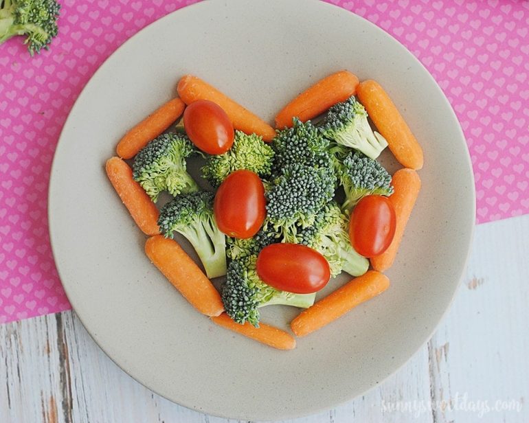 Valentine's Day Vegetable Snack