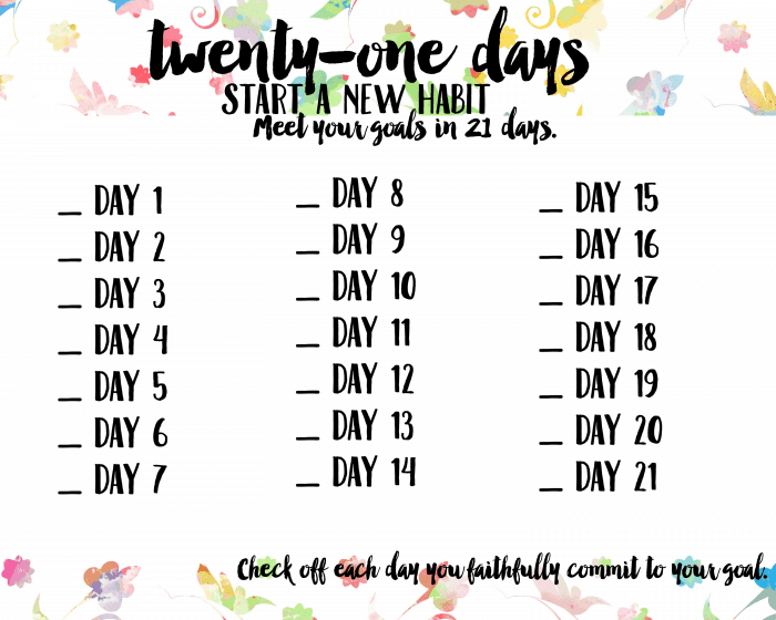 21 Days Goals