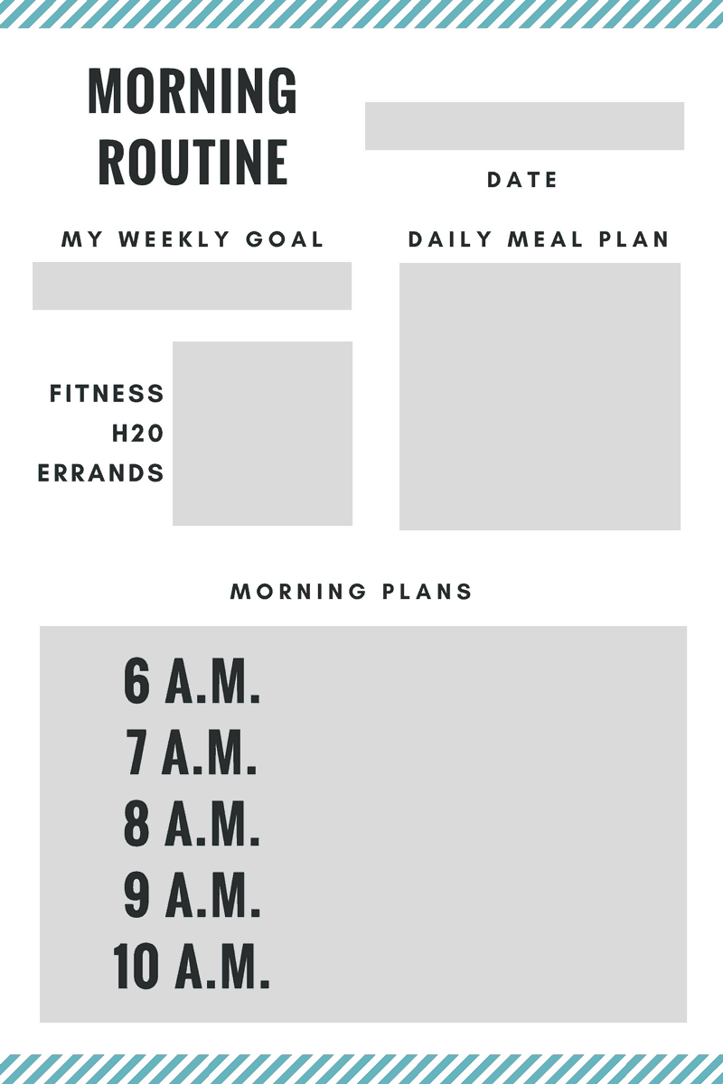 Morning Routine Printable
