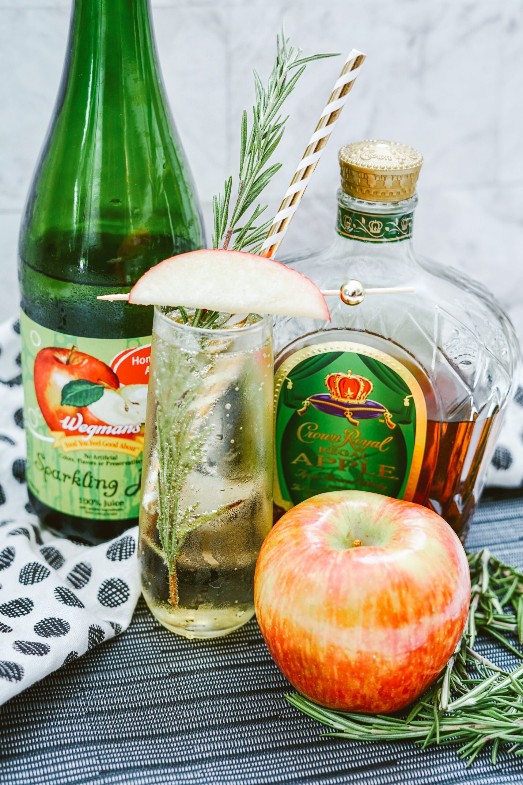 Sparkling Apple Whiskey Cocktail