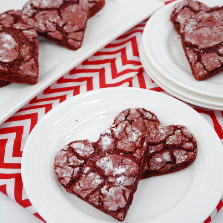Red Velvet Crinkle Cookies
