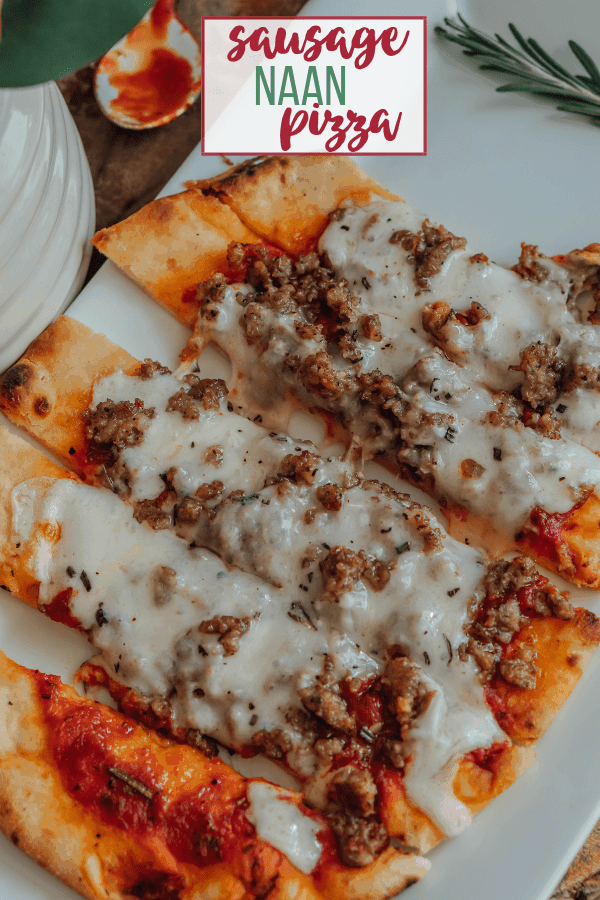 Sausage Naan Pizza