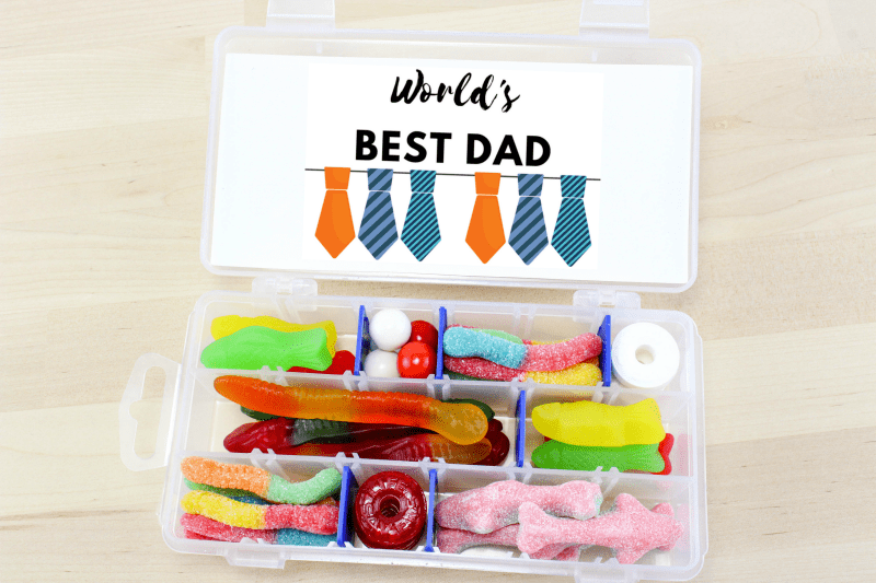 Personalized Father's Day Gift Idea: Candy Tackle Box