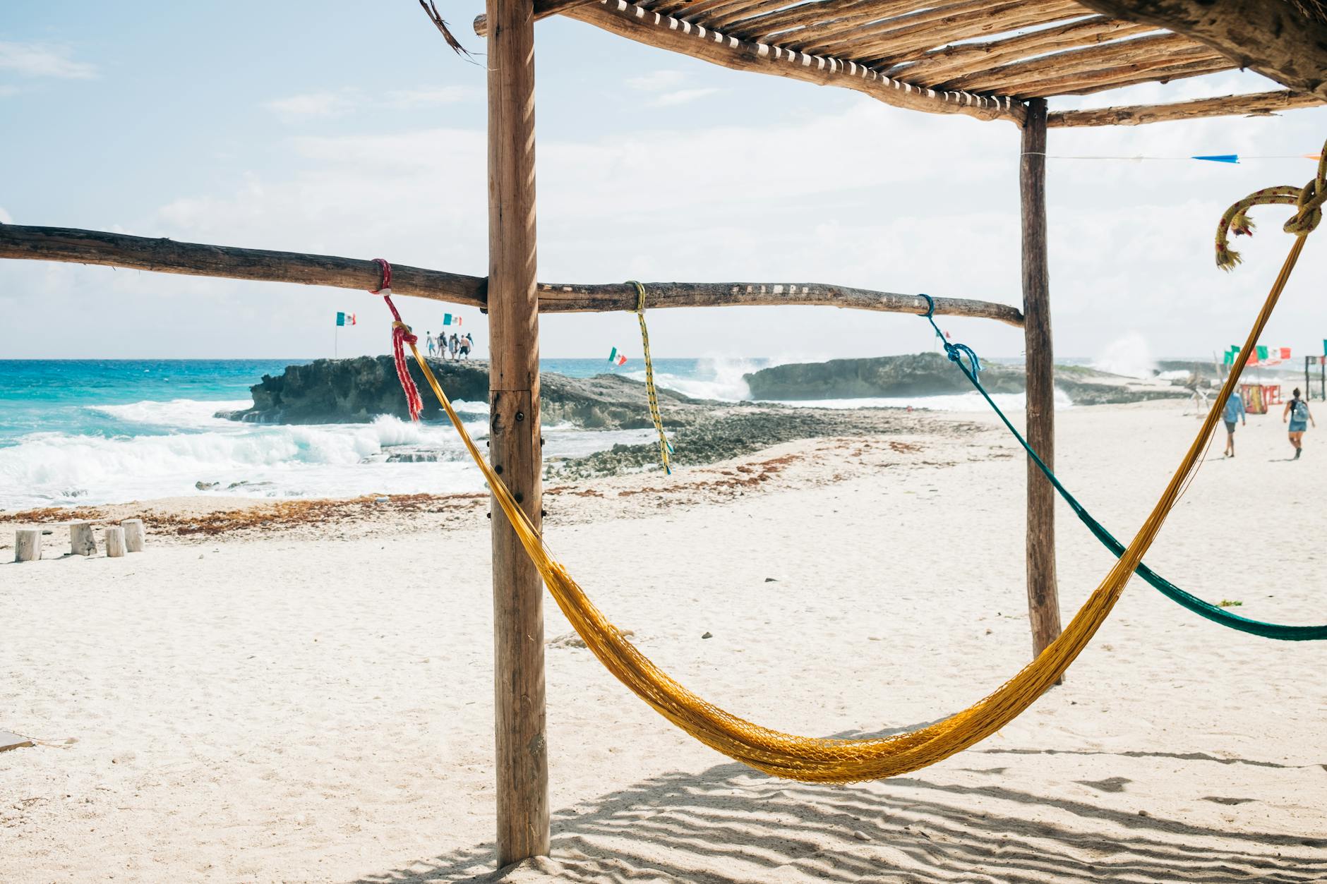 hammocks on beach