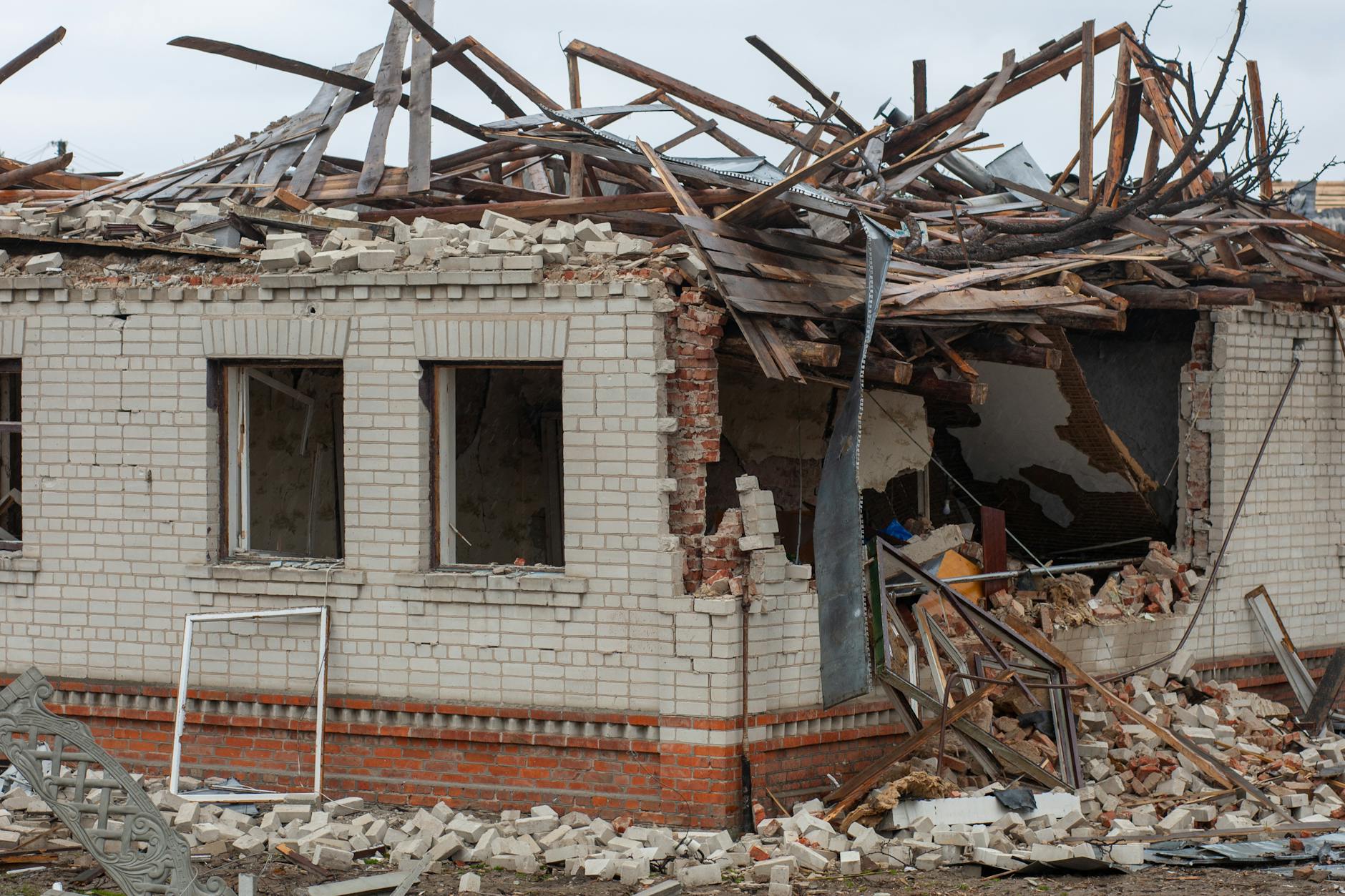 demolished house