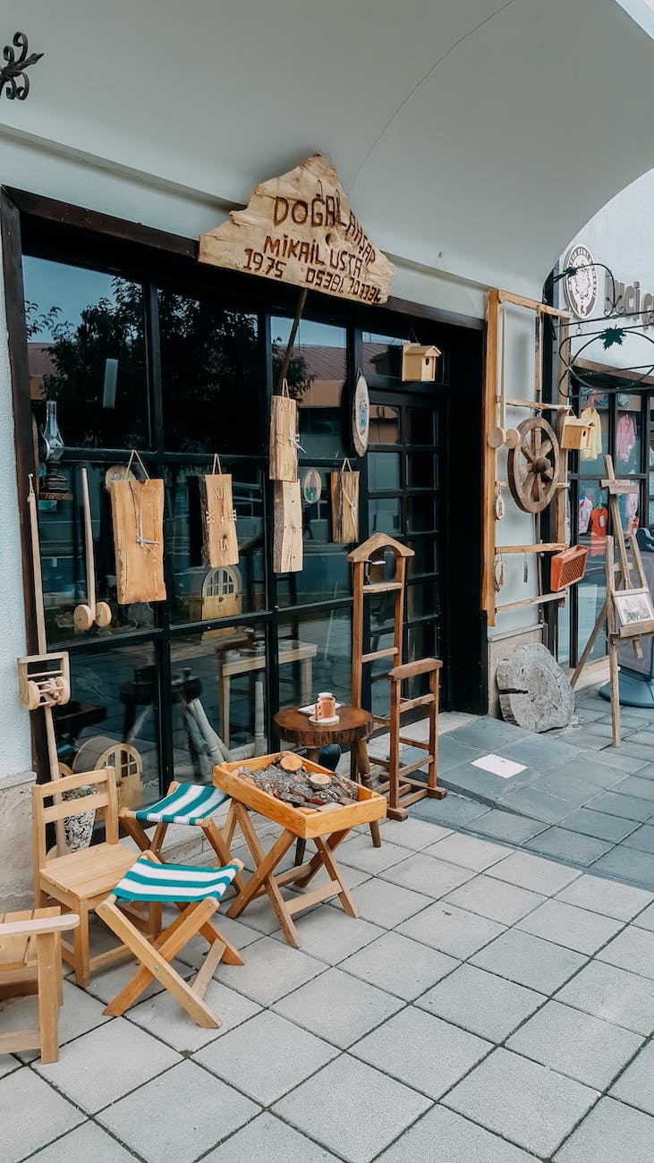 shop selling wooden furniture and decor