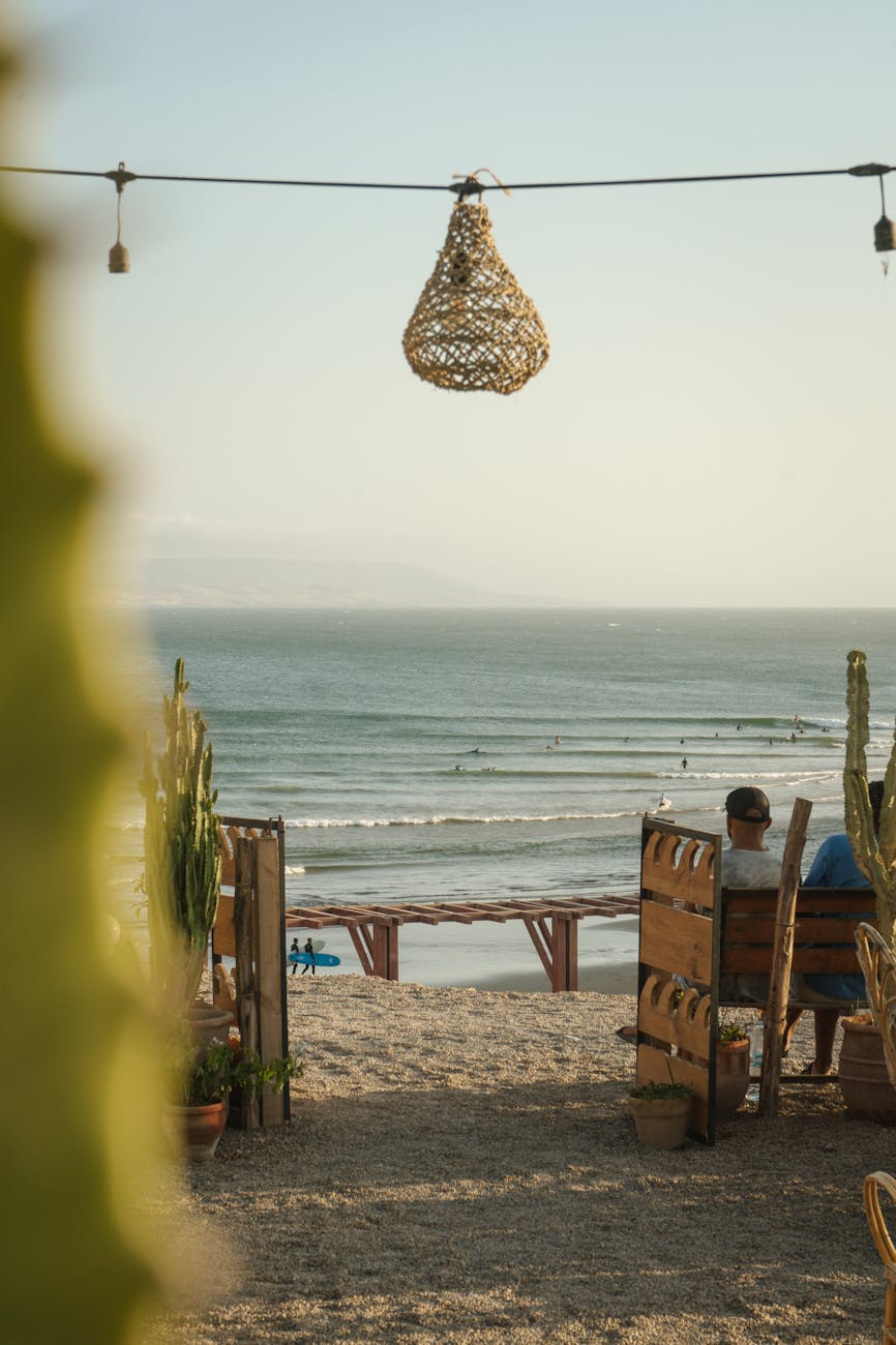 rustic entrance on a beach