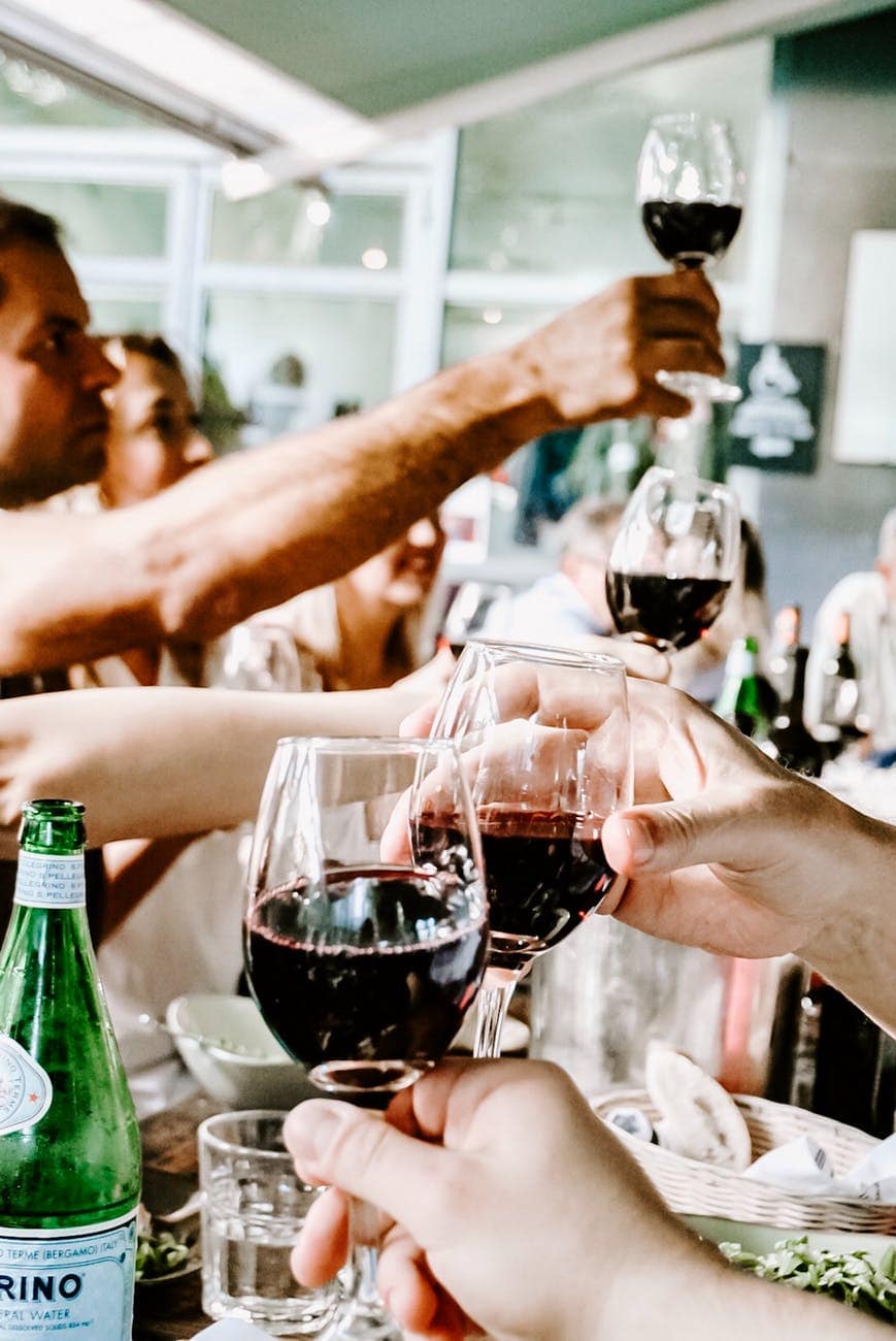 people having a toast