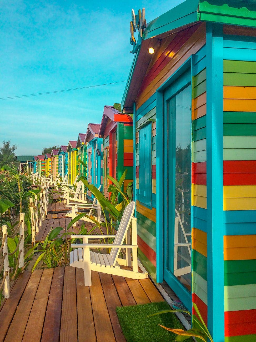multicolored wooden houses