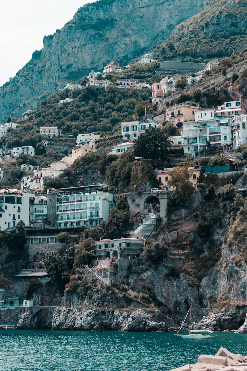 buildings on cliff