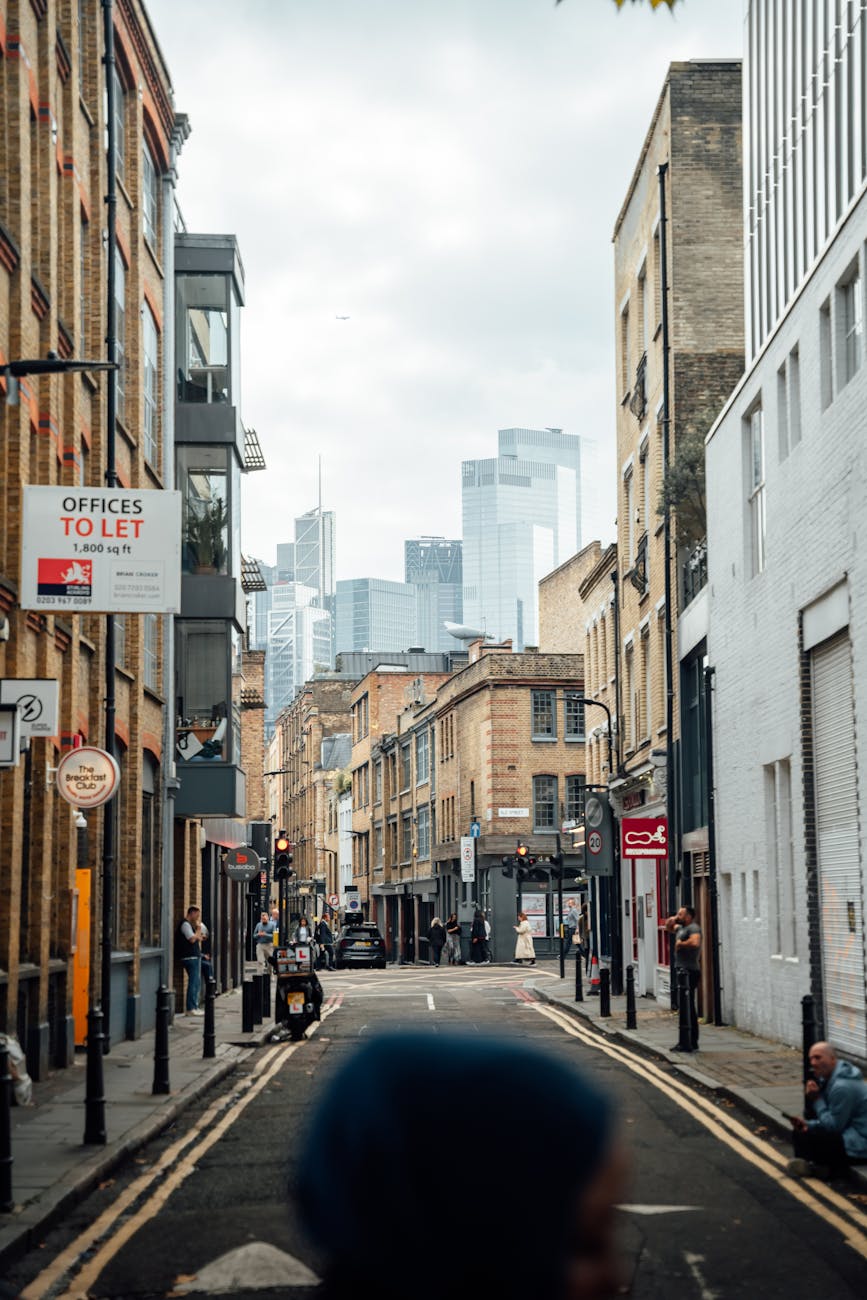 charming street view in central london