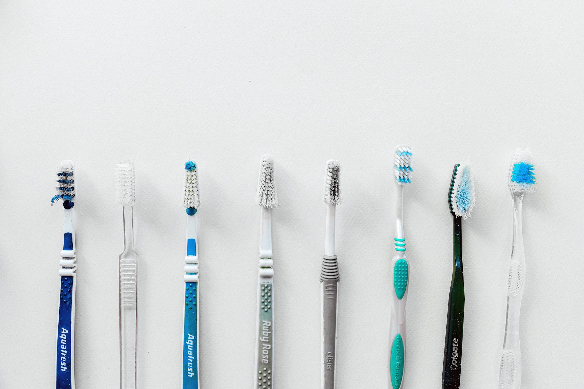 selection of toothbrushes