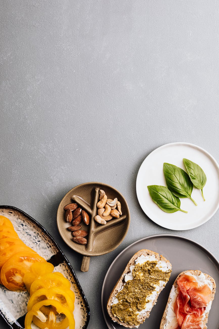 healthy food on plates