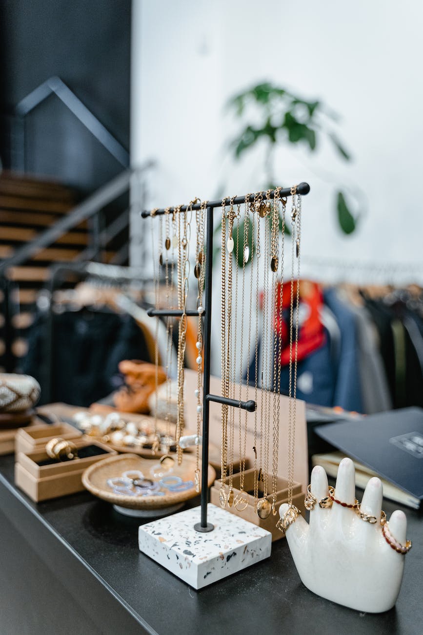 accessories displayed for sale