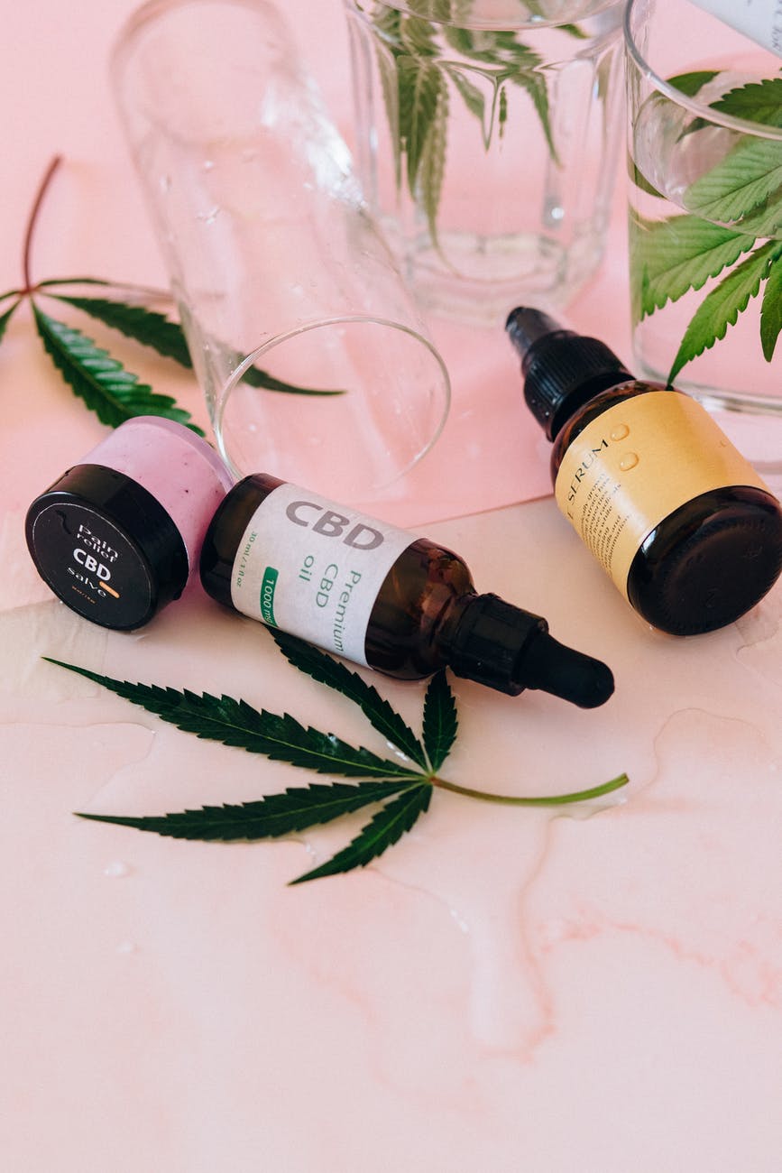 close up of an assortment of cbd products