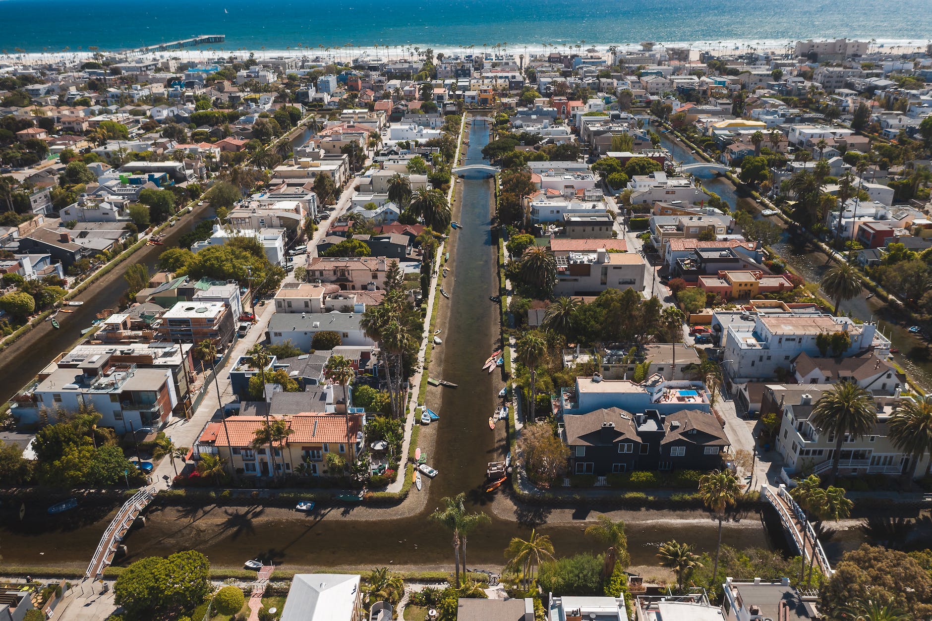 aerial view of houses