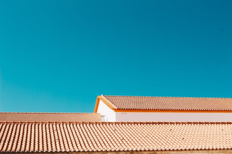 brown concrete roofs